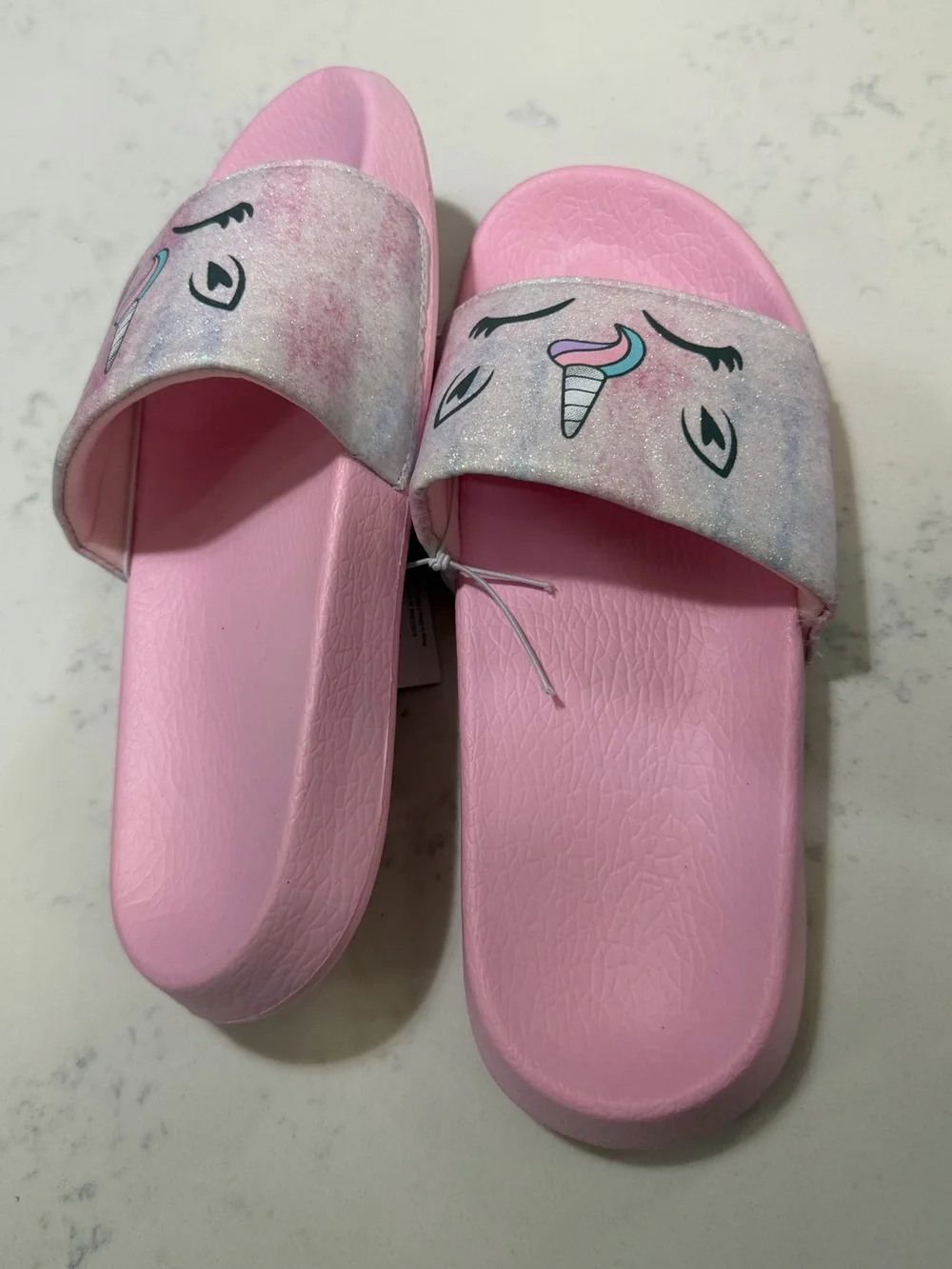 Kids' Pink Unicorn Slide Sandals